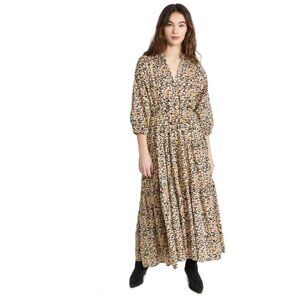 Apiece Apart Trinidad Maxi Dress Tiny Flowers Mixed Womens Size M Prairie Boho